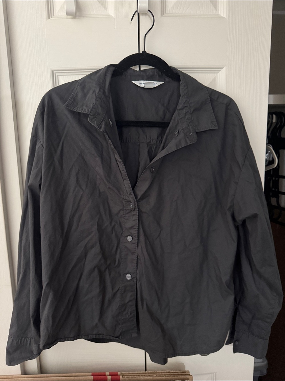 Old Navy Charcoal Gray Button-Down Shirt